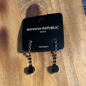 Banana Republic Gold and Black Drop Earrings